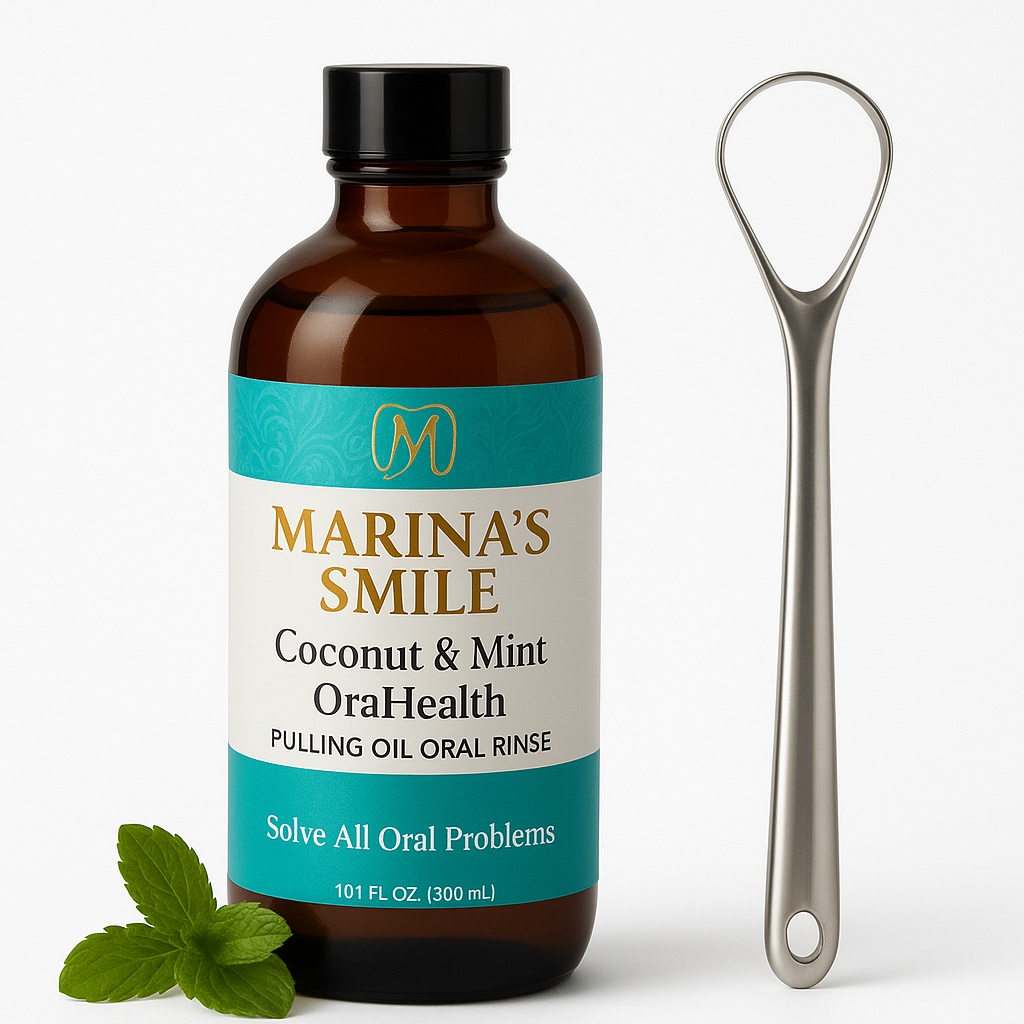 Marinas Natural Oil Oral Rinse, White Teeth & Smile