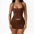 Women's Halter Backless Slim-fit Tank Top Suit