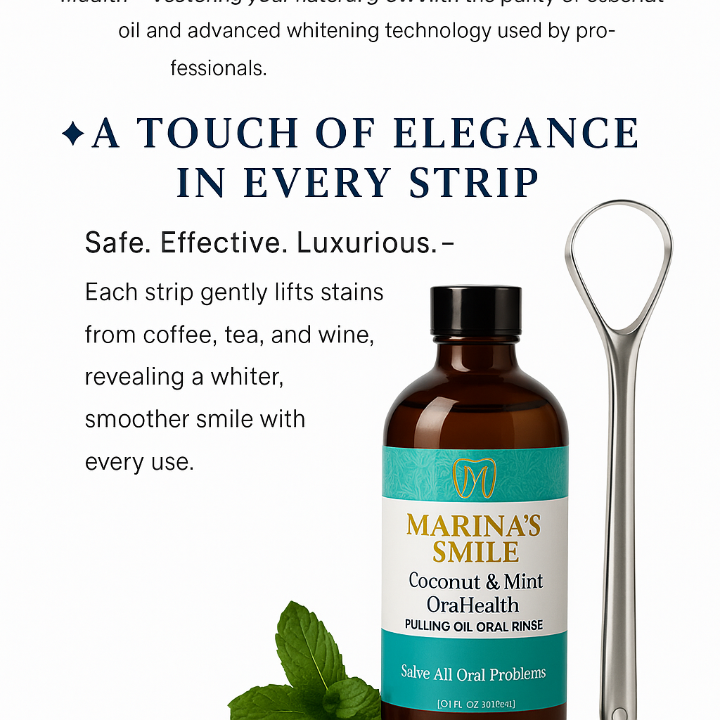 Marinas Natural Oil Oral Rinse, White Teeth & Smile