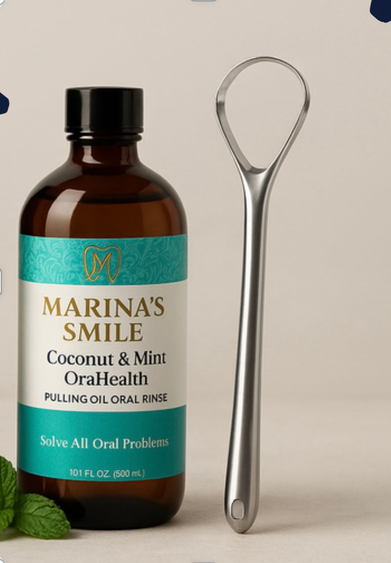 Marinas Natural Oil Oral Rinse, White Teeth & Smile