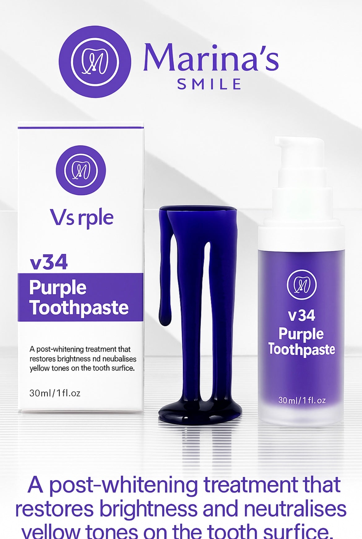 Marinas Natural Oil Oral Rinse, White Teeth & Smile